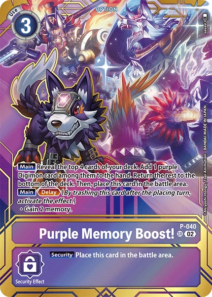 Digimon Card Game Sammelkarte P-040 Purple Memory Boost! alternatives Artwork 5