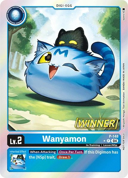 Digimon Card Game Sammelkarte P-148 Wanyamon alternatives Artwork 1