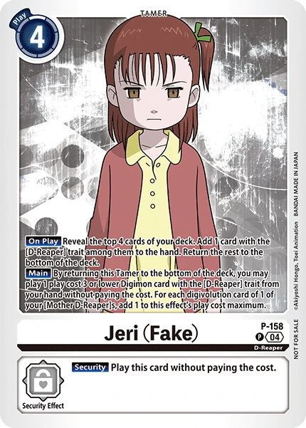Digimon Card Game Sammelkarte P-158 Jeri (Fake)
