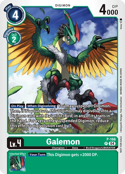 Digimon Card Game Sammelkarte P-166 Galemon