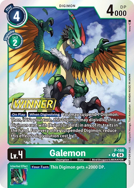 Digimon Card Game Sammelkarte P-166 Galemon alternatives Artwork 1