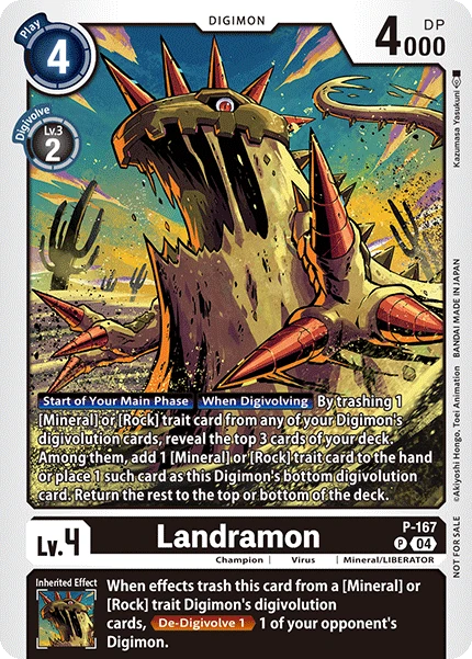 Digimon Card Game Sammelkarte P-167 Landramon