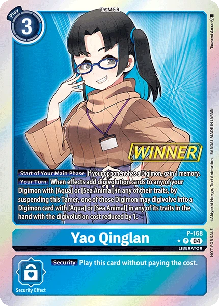 Digimon Card Game Sammelkarte P-168 Yao Qinglan alternatives Artwork 1