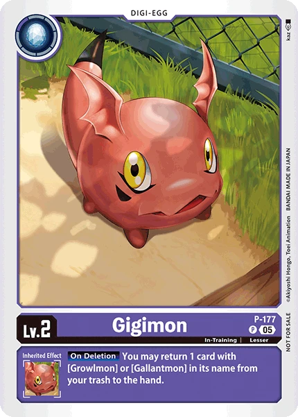 Digimon Card Game Sammelkarte P-177 Gigimon
