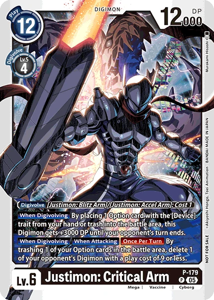 Digimon Card Game Sammelkarte P-179 Justimon: Critical Arm