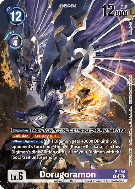 Digimon Card Game Sammelkarte P-184 Dorugoramon