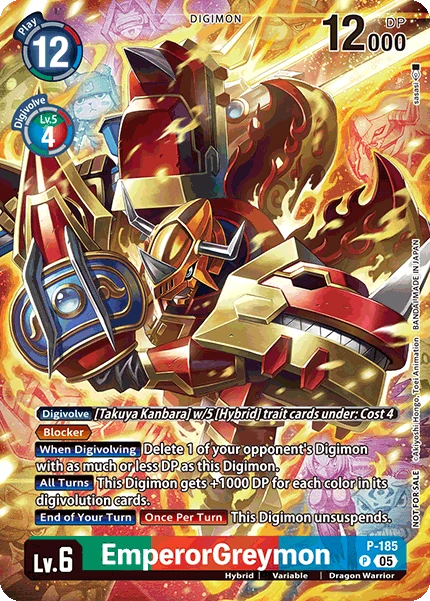 Digimon Card Game Sammelkarte P-185 EmperorGreymon