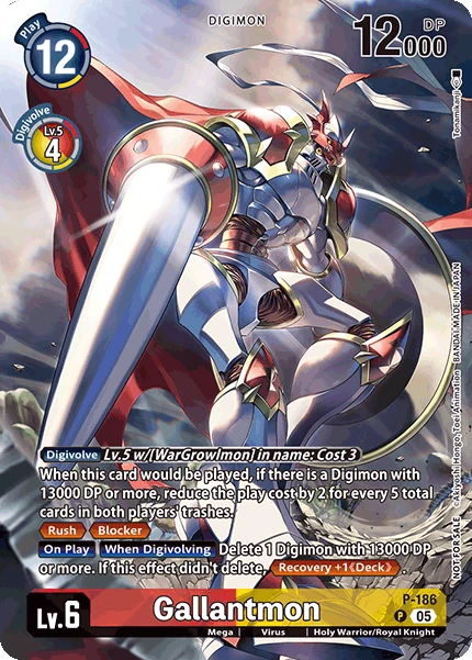 Digimon Card Game Sammelkarte P-186 Gallantmon