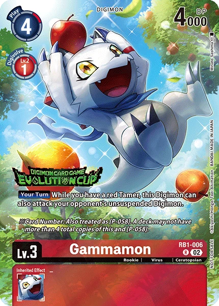 Digimon Card Game Sammelkarte RB1-006 Gammamon alternatives Artwork 1