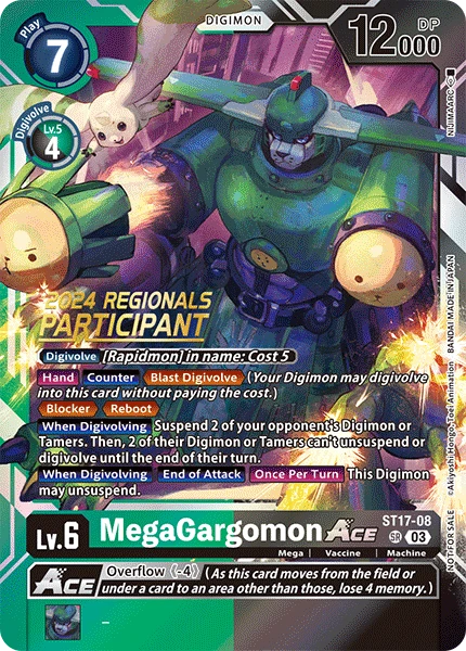 Digimon Card Game Sammelkarte ST17-08 MegaGargomon ACE alternatives Artwork 2