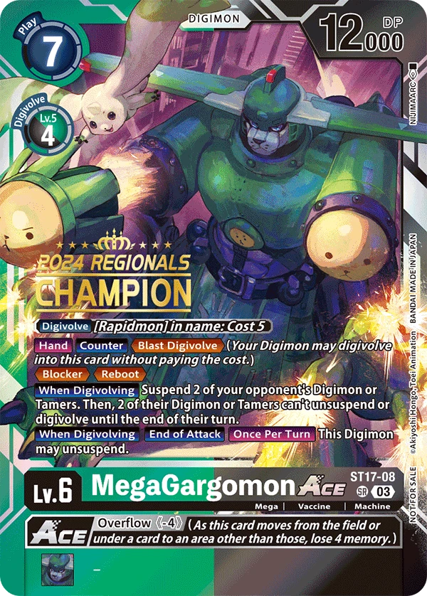 Digimon Card Game Sammelkarte ST17-08 MegaGargomon ACE alternatives Artwork 4