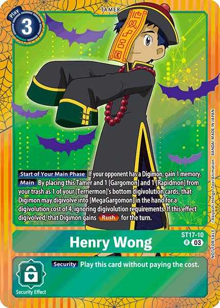 Digimon Card Game Sammelkarte ST17-10 Henry Wong alternatives Artwork 1
