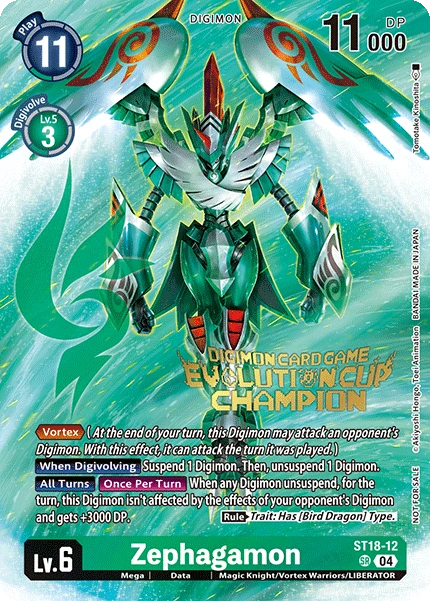 Digimon Card Game Sammelkarte ST18-12 Zephagamon alternatives Artwork 3