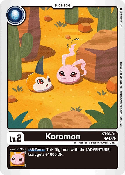 Digimon Card Game Sammelkarte ST20-01 Koromon