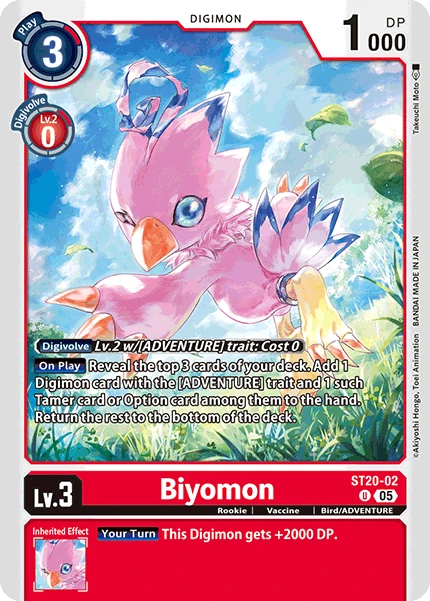 Digimon Card Game Sammelkarte ST20-02 Biyomon