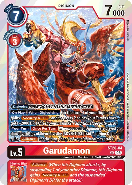 Digimon Card Game Sammelkarte ST20-04 Garudamon