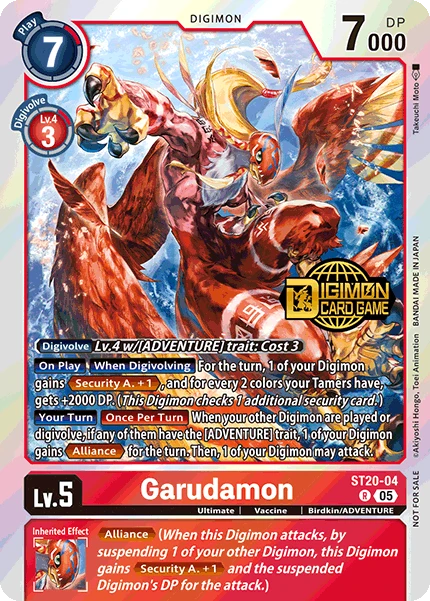 Digimon Card Game Sammelkarte ST20-04 Garudamon alternatives Artwork 1