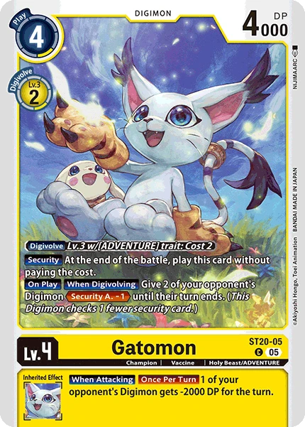 Digimon Card Game Sammelkarte ST20-05 Gatomon
