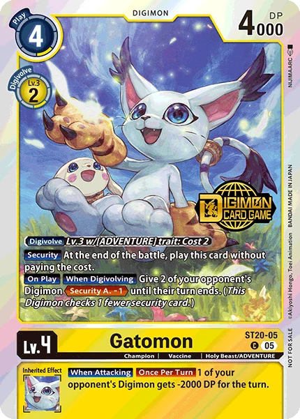 Digimon Card Game Sammelkarte ST20-05 Gatomon alternatives Artwork 1