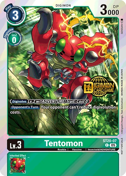 Digimon Card Game Sammelkarte ST20-07 Tentomon alternatives Artwork 1