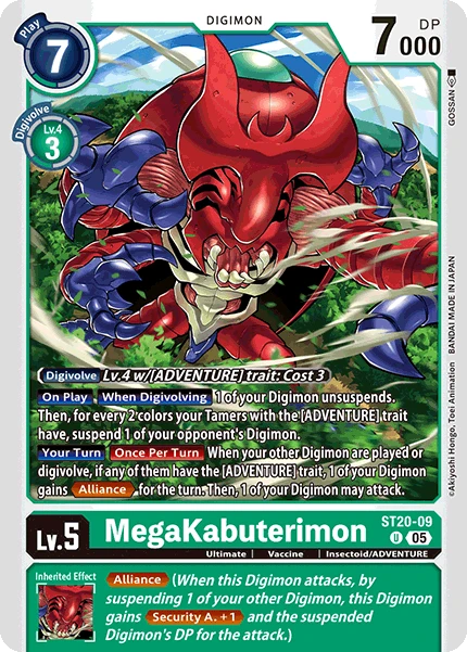 Digimon Card Game Sammelkarte ST20-09 MegaKabuterimon