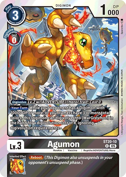 Digimon Card Game Sammelkarte ST20-10 Agumon