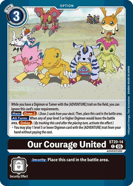 Digimon Card Game Sammelkarte ST20-14 Our Courage United