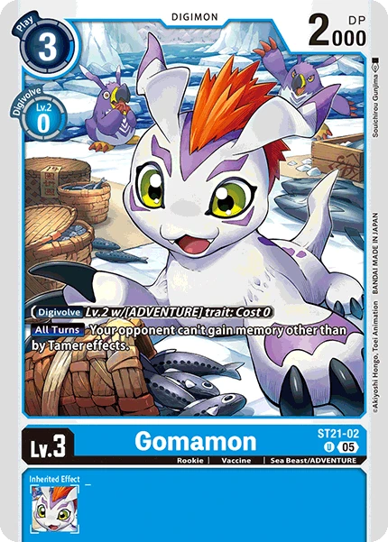 Digimon Card Game Sammelkarte ST21-02 Gomamon