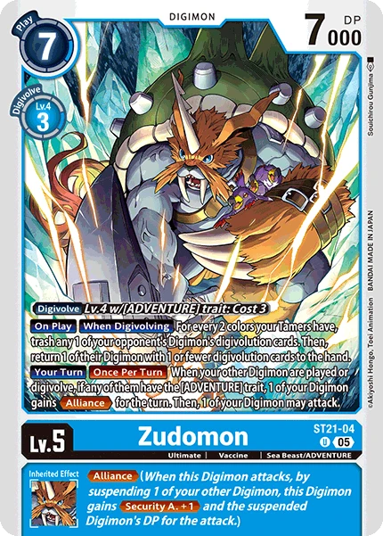 Digimon Card Game Sammelkarte ST21-04 Zudomon