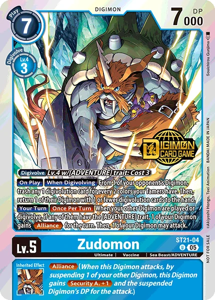 Digimon Card Game Sammelkarte ST21-04 Zudomon alternatives Artwork 1