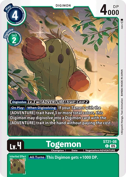 Digimon Card Game Sammelkarte ST21-08 Togemon