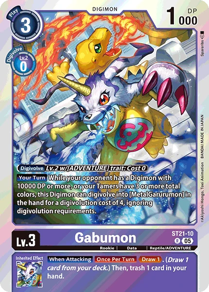Digimon Card Game Sammelkarte ST21-10 Gabumon
