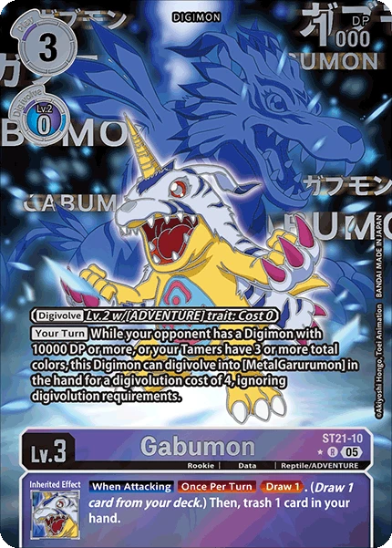 Digimon Card Game Sammelkarte ST21-10 Gabumon alternatives Artwork 1