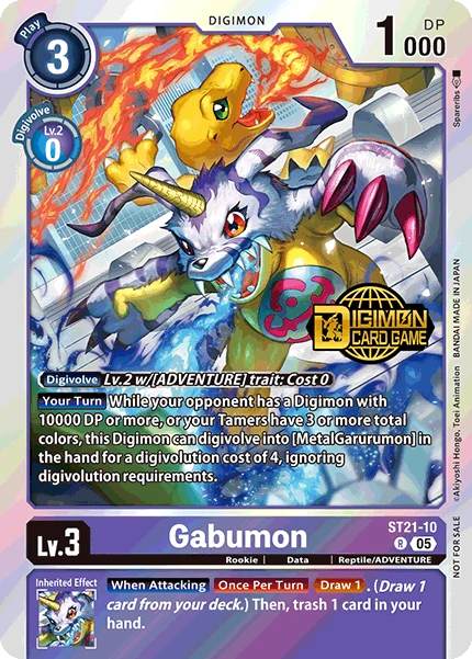 Digimon Card Game Sammelkarte ST21-10 Gabumon alternatives Artwork 2