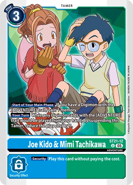 Digimon Card Game Sammelkarte ST21-12 Joe Kido & Mimi Tachikawa