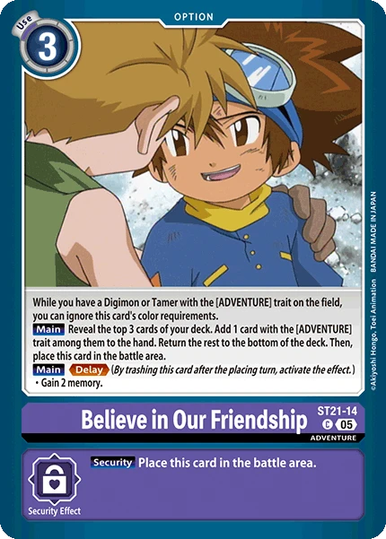 Digimon Card Game Sammelkarte ST21-14 Believe in Our Friendship