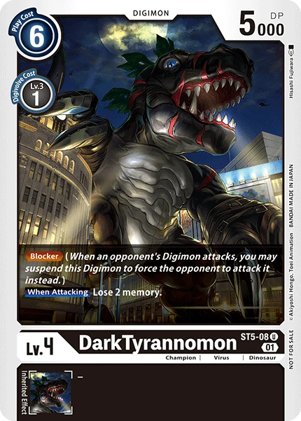 Digimon Card Game Sammelkarte ST5-08 DarkTyrannomon alternatives Artwork 2