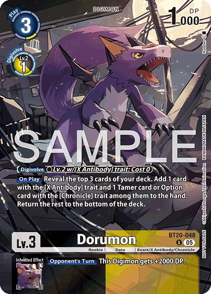 Digimon Card Game Sammelkarte BT20-048 Dorumon alternatives Artwork 1