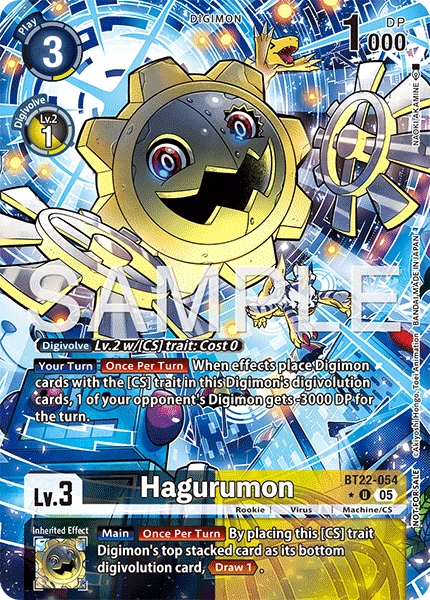 Digimon Card Game Sammelkarte BT22-054 Hagurumon alternatives Artwork 1