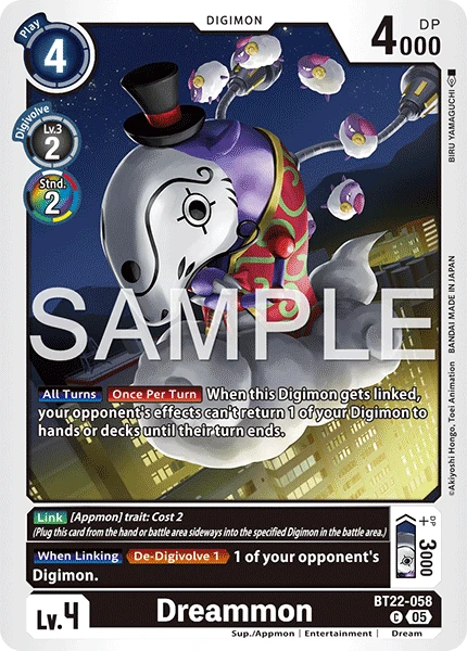 Digimon Card Game Sammelkarte BT22-058 Dreammon