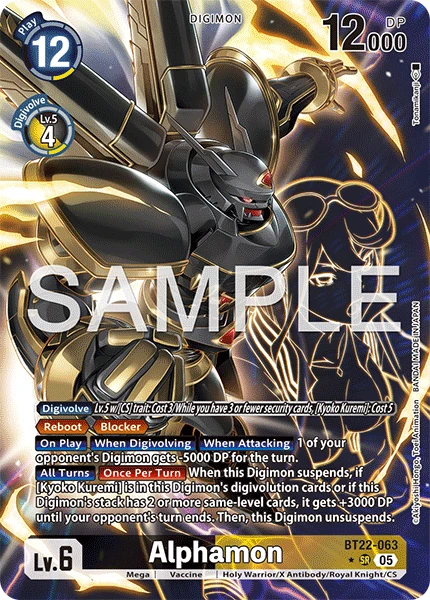 Digimon Card Game Sammelkarte BT22-063 Alphamon alternatives Artwork 1