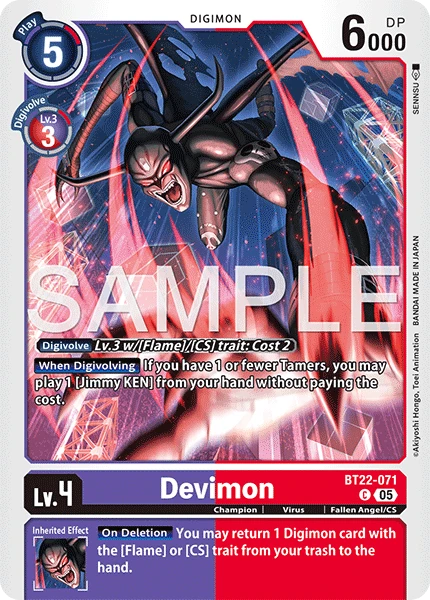 Digimon Card Game Sammelkarte BT22-071 Devimon