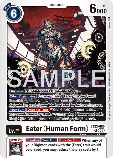 Digimon Card Game Sammelkarte BT22-080 Eater (Human Form)