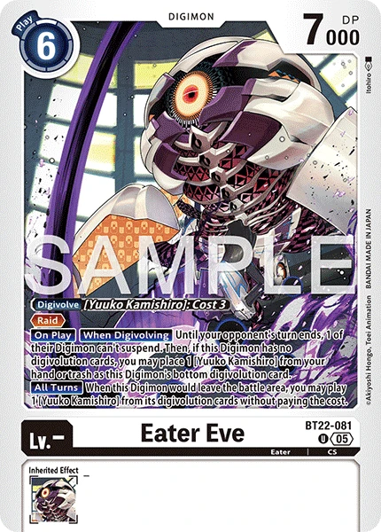 Digimon Card Game Sammelkarte BT22-081 Eater Eve