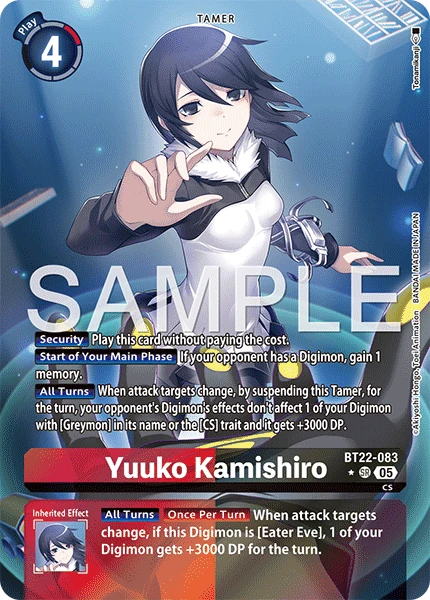 Digimon Card Game Sammelkarte BT22-083 Yuuko Kamishiro alternatives Artwork 1