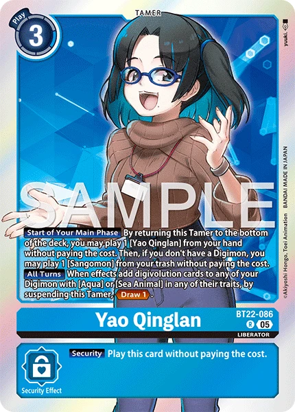 Digimon Card Game Sammelkarte BT22-086 Yao Qinglan
