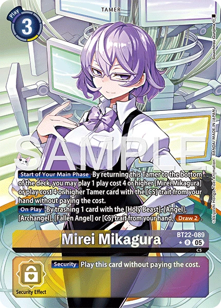Digimon Card Game Sammelkarte BT22-089 Mirei Mikagura alternatives Artwork 1
