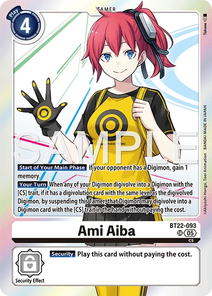 Digimon Card Game Sammelkarte BT22-093 Ami Aiba