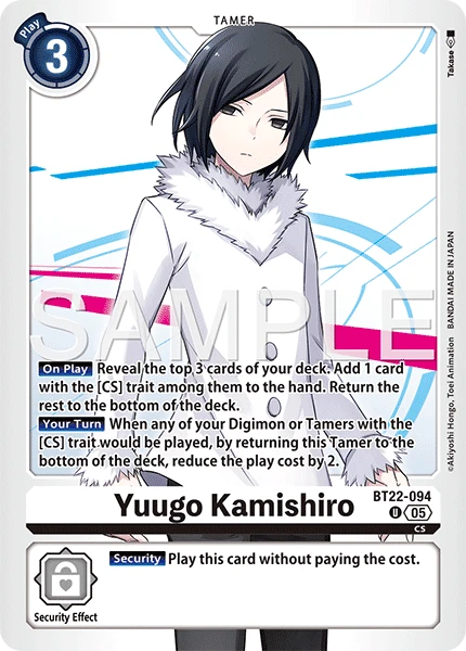 Digimon Card Game Sammelkarte BT22-094 Yuugo Kamishiro