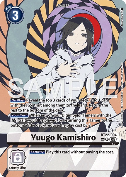 Digimon Card Game Sammelkarte BT22-094 Yuugo Kamishiro alternatives Artwork 2